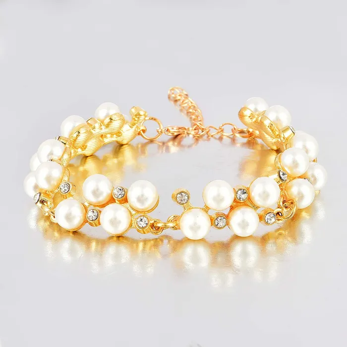 Yellow Chimes Adorable Pearl Bracelet for Women and Girls Yellow Chimes Earrings
