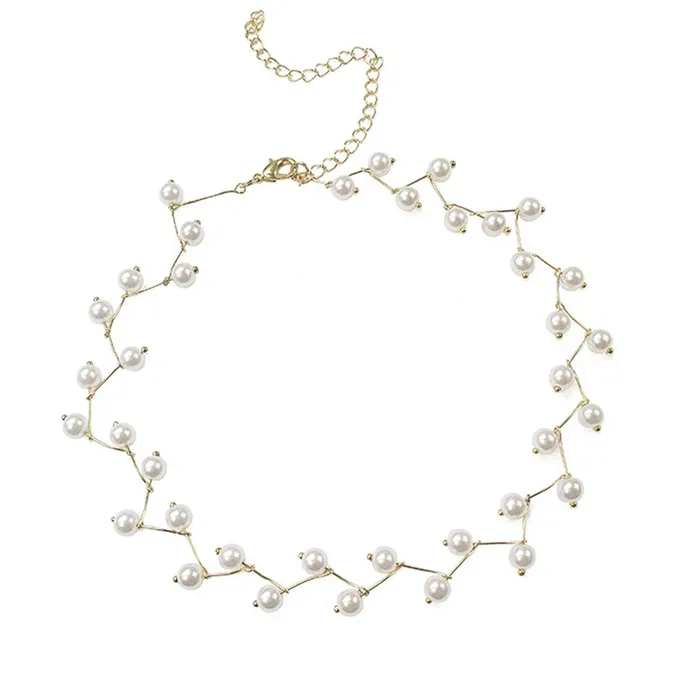 Yellow Chimes Adorable Simulated Pearl Link Chain Neck Strap Short Choker Necklace for Women and Girls Yellow Chimes Rings Yellow Chimes Adorable Simulated Pearl Link Chain Neck Strap Short Choker Necklace for Women and Girls Yellow Chimes Rings
