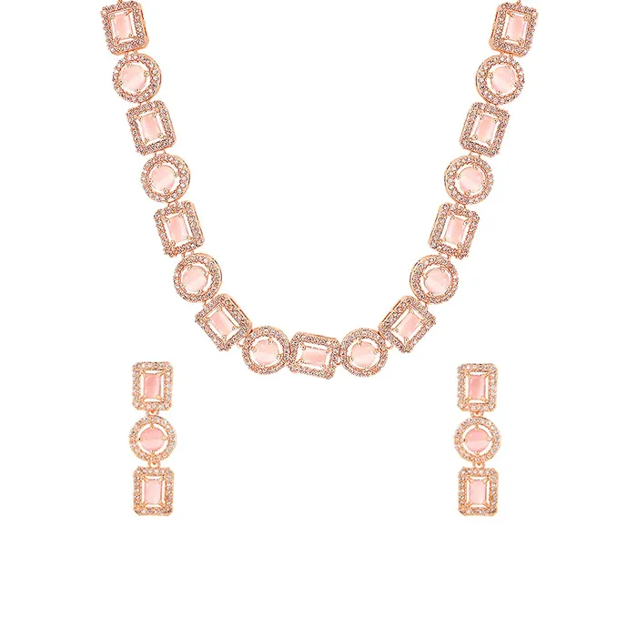 Yellow Chimes American Diamond Necklace Set For Women Pink Stone Rose Gold Jewellery Set For Women Diamond Necklace Set Birthday Gift for Girls Anniversary Gift for Wife Yellow Chimes Necklaces Yellow Chimes American Diamond Necklace Set For Women Pink Stone Rose Gold Jewellery Set For Women Diamond Necklace Set Birthday Gift for Girls Anniversary Gift for Wife Yellow Chimes Necklaces
