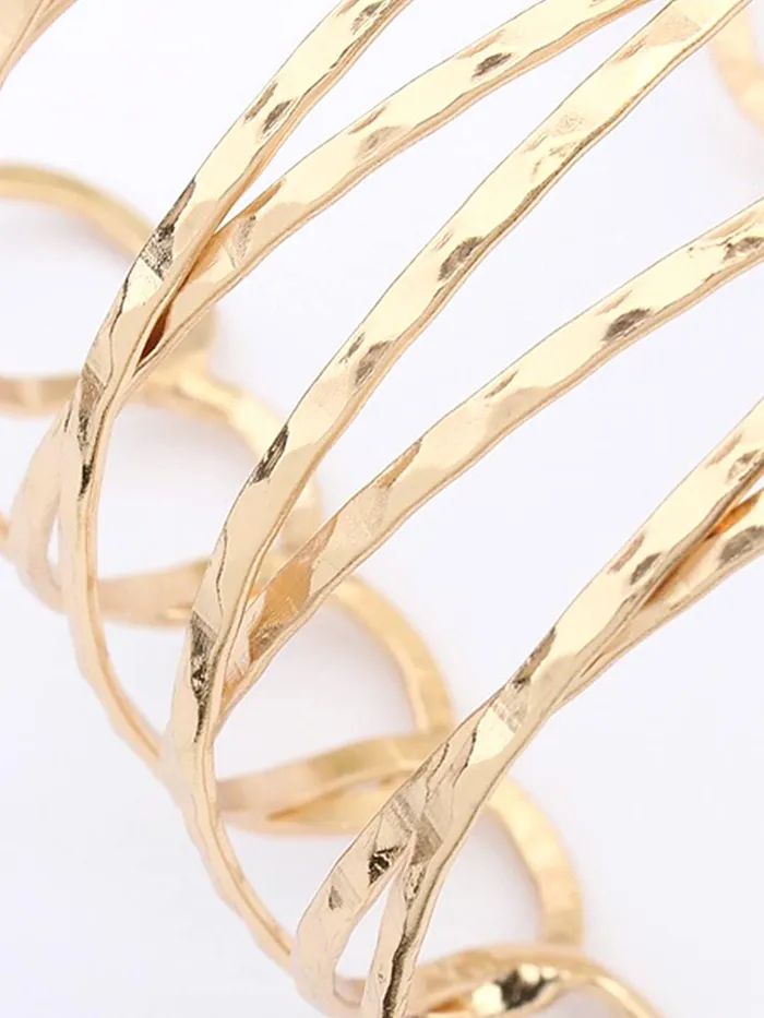 Yellow Chimes Bracelet for Women and Girls Fashion Golden Cuff Kadaa Bracelets for Women Gold Plated Hand Cuff Kadaa Bracelet Birthday Gift For Girls and Women Design 5 Yellow Chimes Necklaces