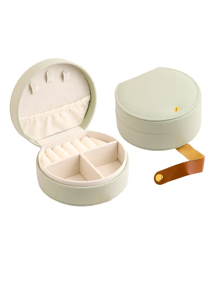 Yellow Chimes Bracelets Jewelry Box Organiser PU Leather Storage Box for Bangles Earrings Mint Green 11cm x 10cm Yellow Chimes Bracelets Jewelry Box Organiser PU Leather Storage Box for Bangles Earrings Mint Green 11cm x 10cm