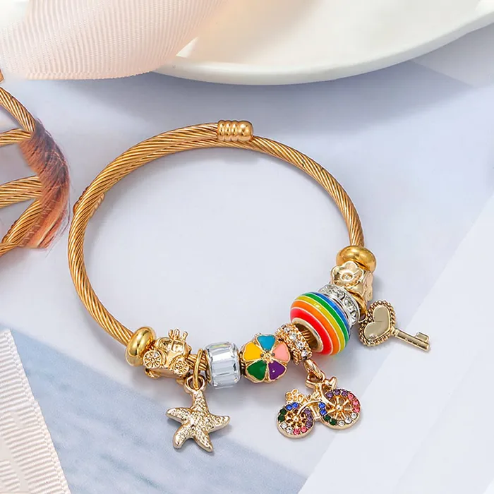 Yellow Chimes Bracelets Yellow Chimes Bracelet for Women and Girls Charm Bracelets for Women and Girls Multi Charm Bracelet Birthday Gift For Women and Girls