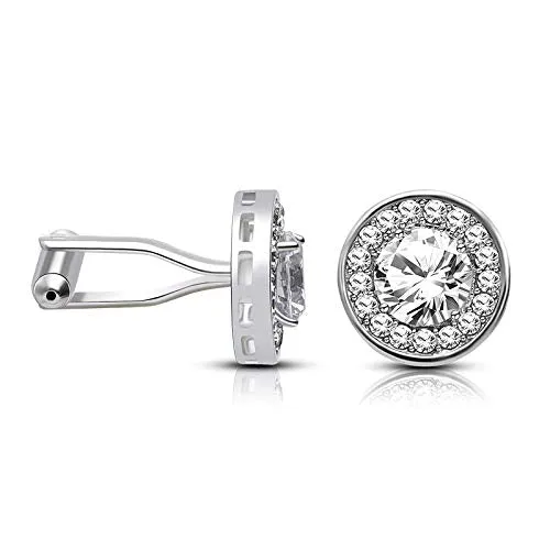 Yellow Chimes Bracelets Yellow Chimes Exclusive Collection Stainless Steel Crystal studded Silver Cuff Links for Men Yellow Chimes Bracelets Yellow Chimes Exclusive Collection Stainless Steel Crystal studded Silver Cuff Links for Men