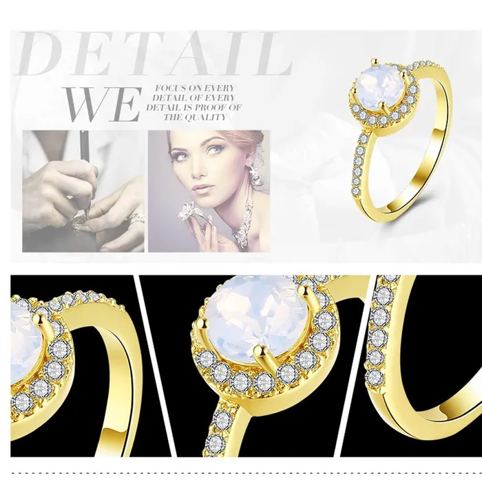 Yellow Chimes Bracelets Yellow Chimes Fashion Collection Crystal Gold Plated Ring for Women Girls