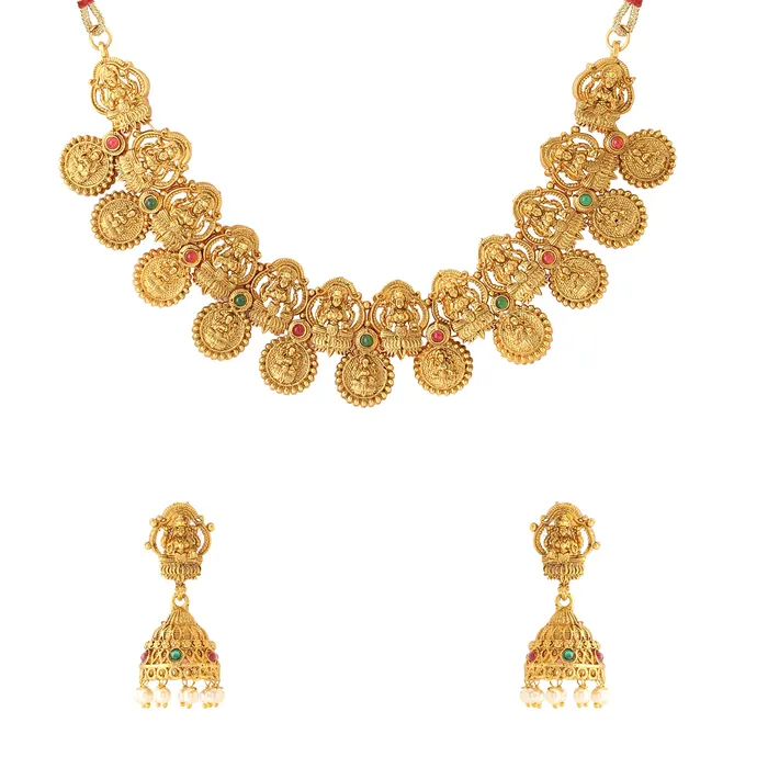 Yellow Chimes Bracelets Yellow Chimes Jewellery Set for Women and Girls Temple Jewellery Set for Women Gold Plated Coin Designed Temple Jewellery Birthday Gift for girls and women Anniversary Gift for Wife Yellow Chimes Bracelets Yellow Chimes Jewellery Set for Women and Girls Temple Jewellery Set for Women Gold Plated Coin Designed Temple Jewellery Birthday Gift for girls and women Anniversary Gift for Wife