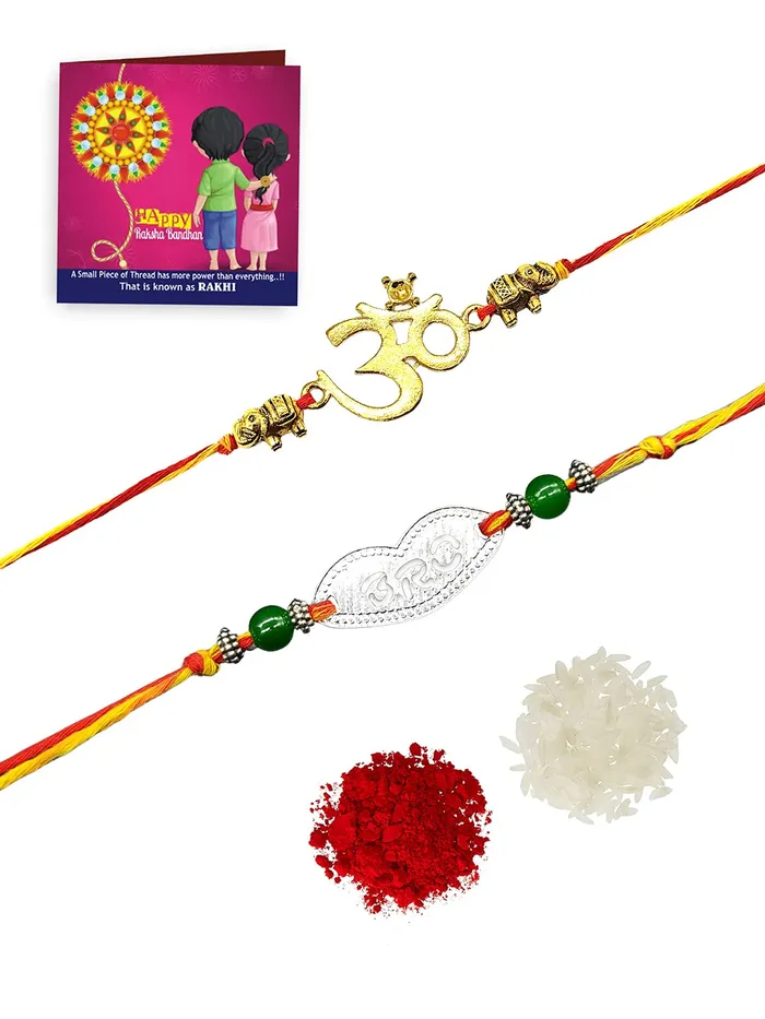 Yellow Chimes Bracelets Yellow Chimes Set of 2 Pcs Handmade Dori Worked Silver Toned OM and Brother Engraved Design Rudraksh Rakhi for Brother with Roli Chawal Red Silver Medium YCTJRK08BHAYSL for Men Yellow Chimes Bracelets Yellow Chimes Set of 2 Pcs Handmade Dori Worked Silver Toned OM and Brother Engraved Design Rudraksh Rakhi for Brother with Roli Chawal Red Silver Medium YCTJRK08BHAYSL for Men