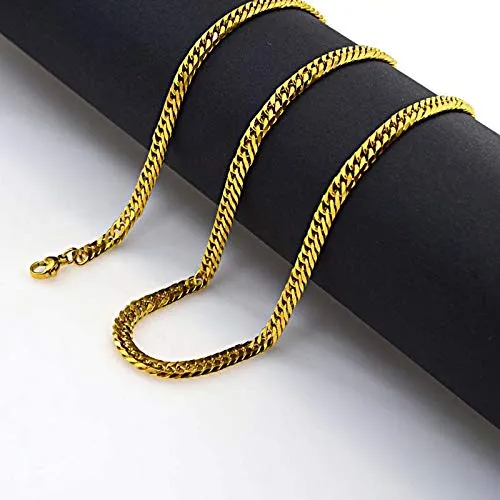Yellow Chimes Classic 316L Stainless Steel Unisex Gold Chain for Women and Men Yellow Chimes Necklaces