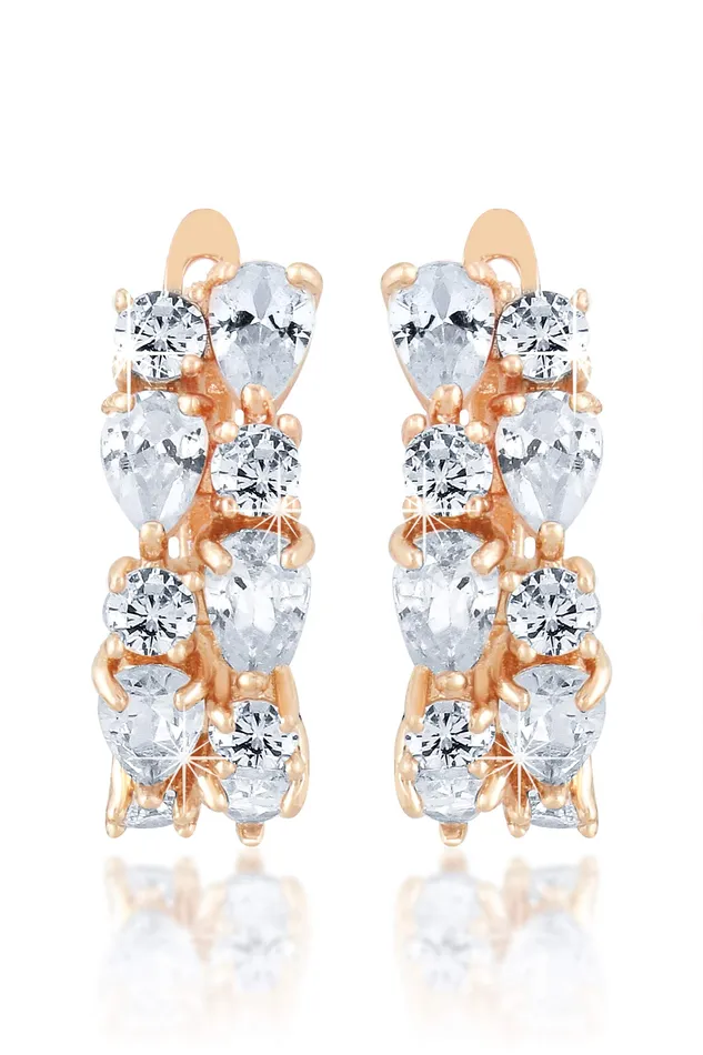 Yellow Chimes Clip On Earrings for Women 18K Rose Gold Plated Sparkling Flowerets Vine Swiss Zircon Crystal Clip On Earrings and Girls Yellow Chimes Rings Yellow Chimes Clip On Earrings for Women 18K Rose Gold Plated Sparkling Flowerets Vine Swiss Zircon Crystal Clip On Earrings and Girls Yellow Chimes Rings