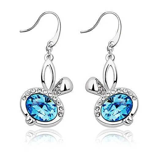 Yellow Chimes Crystals from Swarovski Designer Classic Round Blue Earrings for Women and Girls Yellow Chimes Earrings Yellow Chimes Crystals from Swarovski Designer Classic Round Blue Earrings for Women and Girls Yellow Chimes Earrings