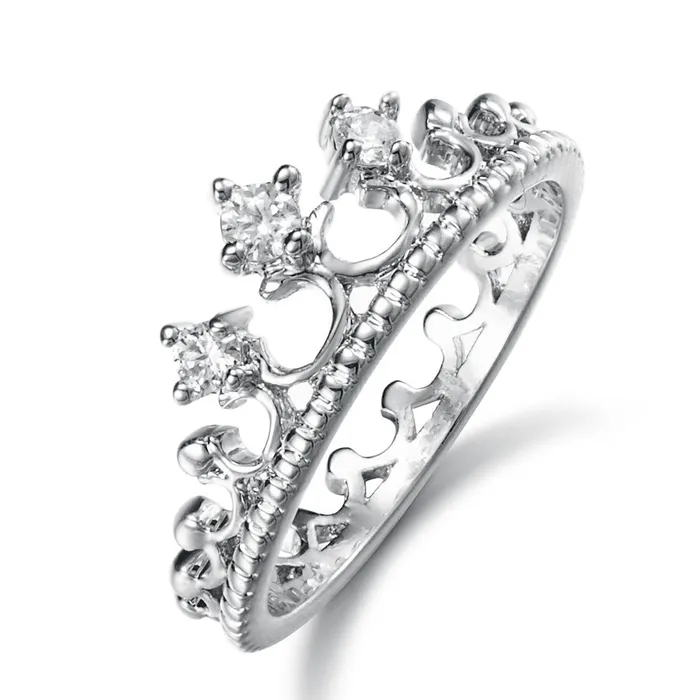 Yellow Chimes Crystals from Swarovski Exclusive Silver Crown Ring for Women and Girls Yellow Chimes Necklaces