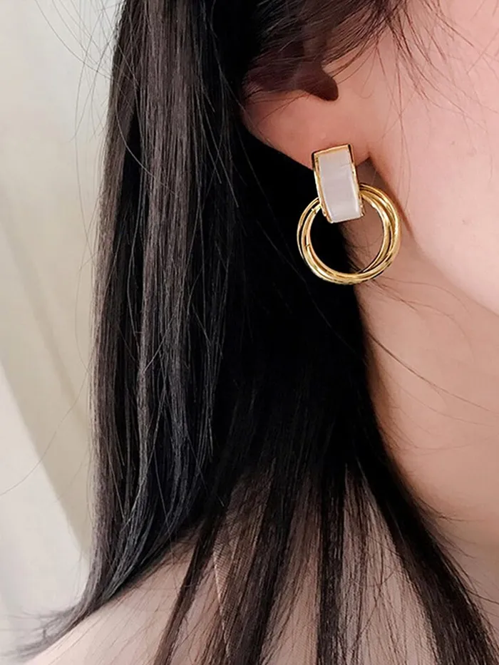 Yellow Chimes Earrings for Women and Girls Drop Earrings Gold Plated Circle Shaped Drop Earrings Birthday Gift for girls and women Anniversary Gift for Wife Yellow Chimes Earrings