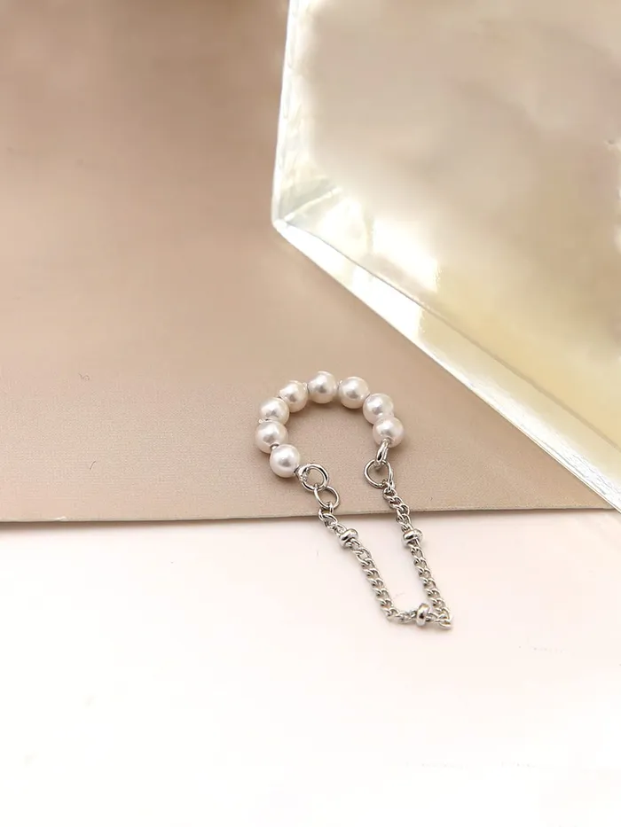 Yellow Chimes Earrings for Women and Girls Fashion Silver Ear Cuff Adjustable Ear Cuff Pearl Cartilage Ear Clips Birthday Gift for Girls and Women Anniversary Gift for Wife Yellow Chimes Necklaces