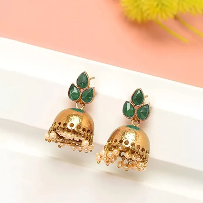 Yellow Chimes Earrings for Women and Girls Traditional Jhumka Gold Plated Earring Accessories Jewellery for Women Birthday Gift for Girls and Women Anniversary Gift for Wife Yellow Chimes Earrings
