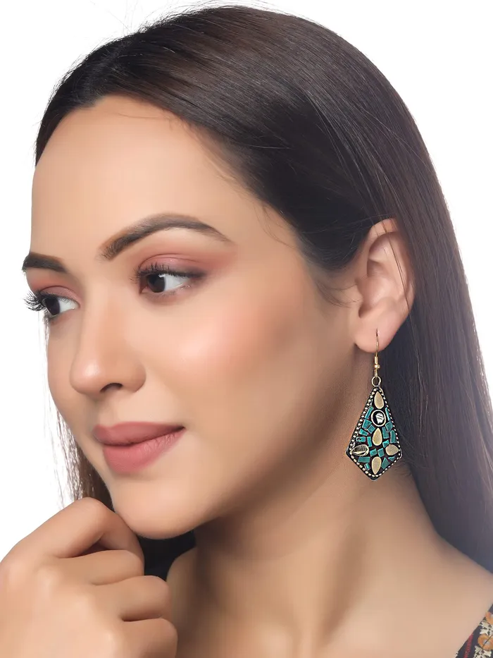 Yellow Chimes Earrings for Women and Girls Traditional Meenakari Drop Gold Tone Laac Desiged set of 3 pairs Drop Earrings Birthday Gift for girls and women Anniversary Gift for Wife Yellow Chimes Rings