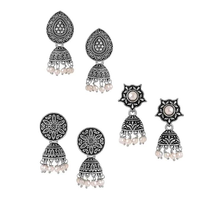 Yellow Chimes Earrings for Women and Girls Traditional Silver Oxidised JhumkaGerman Silver Combo of 3 Pairs Jhumki EarringsBirthday Gift For girls and women Anniversary Gift for Wife Yellow Chimes Earrings Yellow Chimes Earrings for Women and Girls Traditional Silver Oxidised JhumkaGerman Silver Combo of 3 Pairs Jhumki EarringsBirthday Gift For girls and women Anniversary Gift for Wife Yellow Chimes Earrings