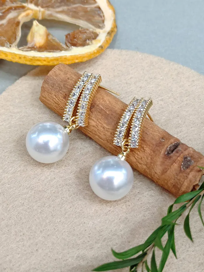 Yellow Chimes Earrings For Women Gold Tone Crystal Studded Butterfly Designed Studs Pearl Hanging Drop Earrings For Women and Girls Yellow Chimes Necklaces