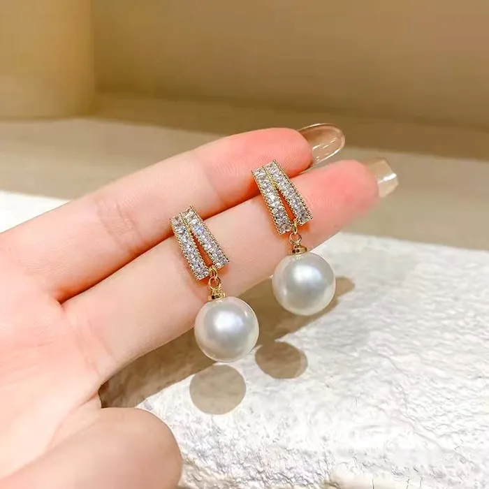Yellow Chimes Earrings For Women Gold Tone Crystal Studded Butterfly Designed Studs Pearl Hanging Drop Earrings For Women and Girls Yellow Chimes Necklaces