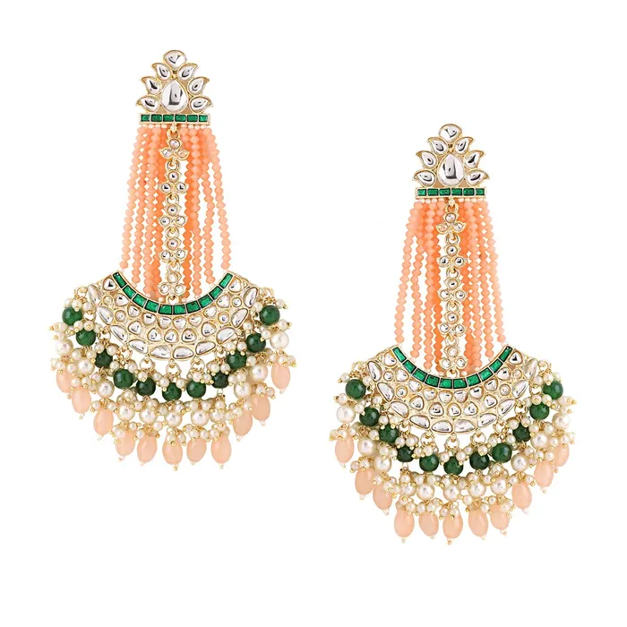 Yellow Chimes Earrings for Women Gold Toned Kundan Studded Green and Pink Beads Drop Chandbali Earrings for Women and Girls Yellow Chimes Necklaces Yellow Chimes Earrings for Women Gold Toned Kundan Studded Green and Pink Beads Drop Chandbali Earrings for Women and Girls Yellow Chimes Necklaces