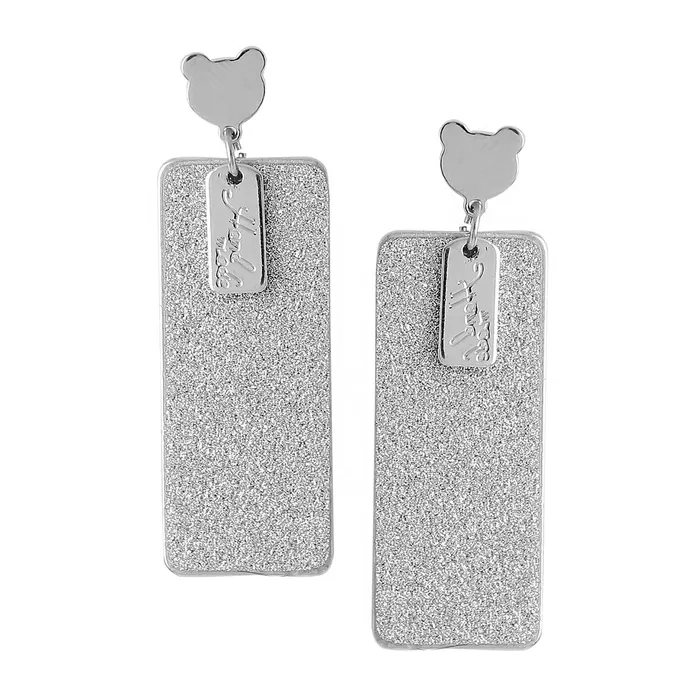 Yellow Chimes Earrings For Women Silver Toned Geometrical shaped Chic Drop Dangler Earrings For Women and Girls Yellow Chimes Earrings