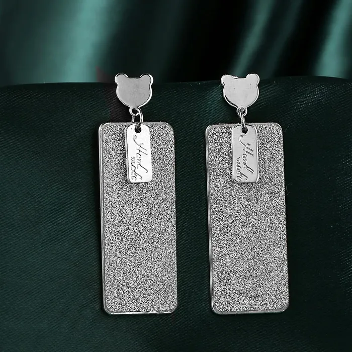 Yellow Chimes Earrings For Women Silver Toned Geometrical shaped Chic Drop Dangler Earrings For Women and Girls Yellow Chimes Earrings