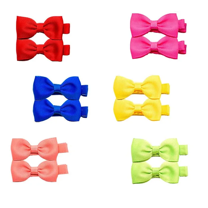 Yellow Chimes Earrings Melbees by Yellow Chimes Set of 12 Pcs Hair Clips in Assorted Bright Colors Bow Hair Clips for Kids and Girls Hair Accessories Pack of 12 MultiColor Medium YCHACLKD008MC