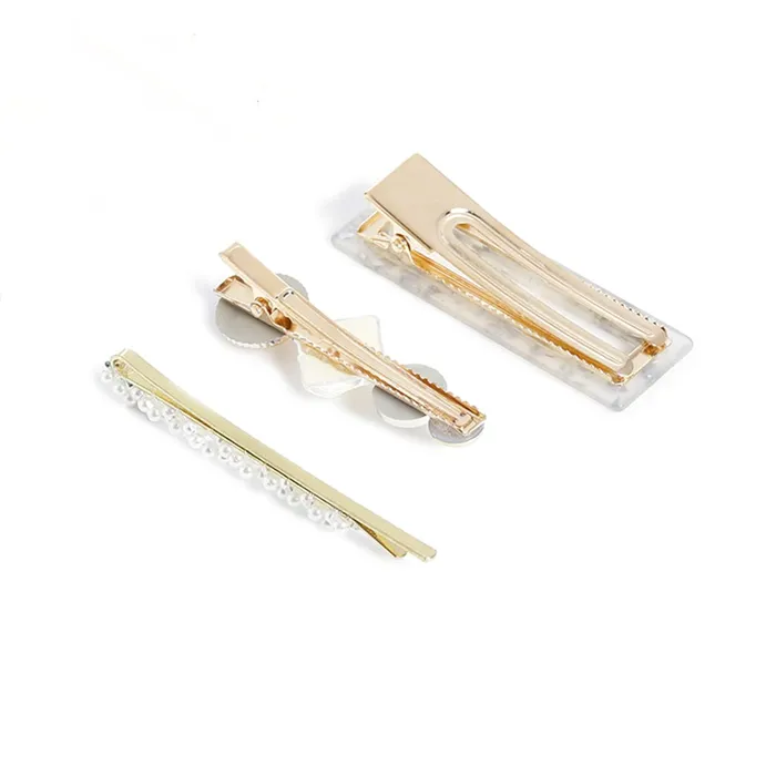 Yellow Chimes Earrings Yellow Chimes 3 pcs Bobby pins Fashion Acrylic Resin Pearl Hair Clips Hair Accessories for Women Girls Pack of 3 Multicolour Medium YCHACLWM114MC