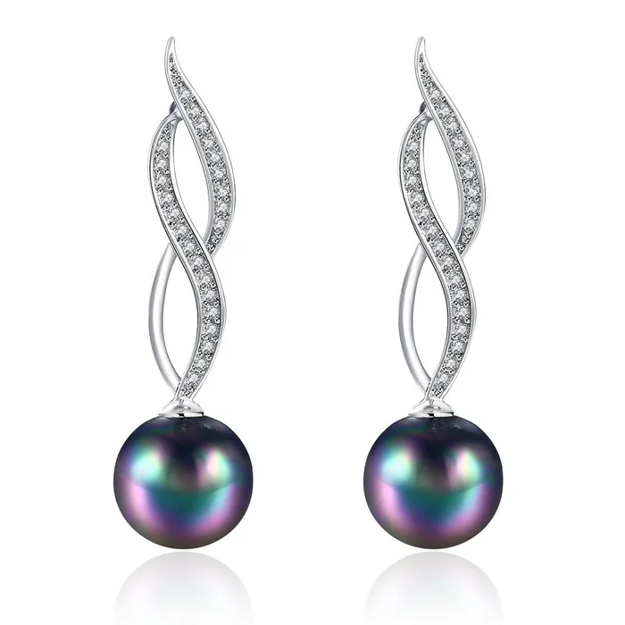 Yellow Chimes Earrings Yellow Chimes A5 Grade Crystal Platinum Plated Pearl Dangler Earrings for Women Girls Yellow Chimes Earrings Yellow Chimes A5 Grade Crystal Platinum Plated Pearl Dangler Earrings for Women Girls
