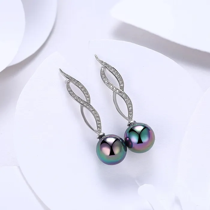 Yellow Chimes Earrings Yellow Chimes A5 Grade Crystal Platinum Plated Pearl Dangler Earrings for Women Girls