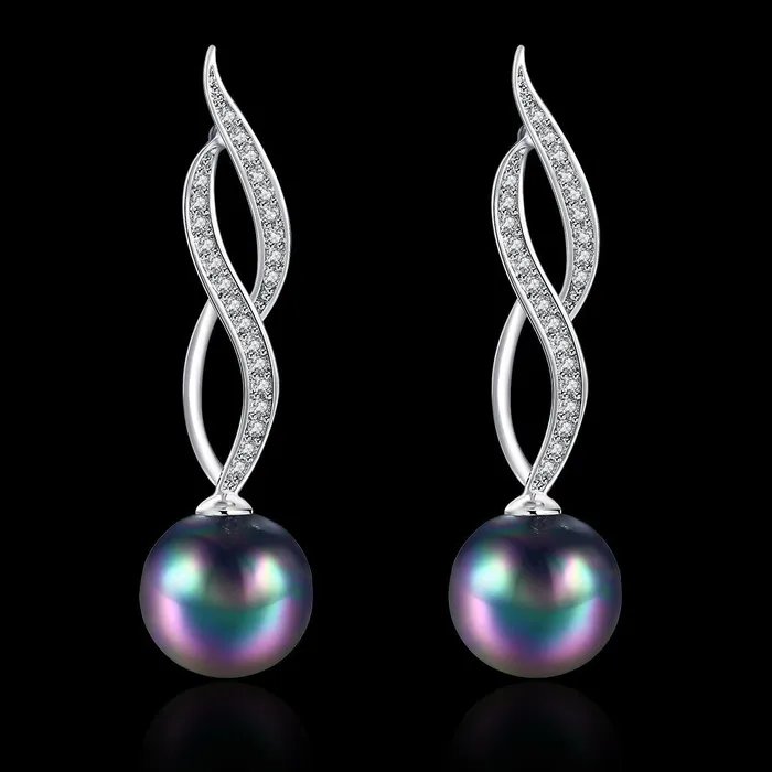 Yellow Chimes Earrings Yellow Chimes A5 Grade Crystal Platinum Plated Pearl Dangler Earrings for Women Girls