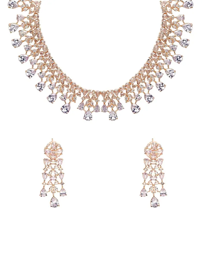 Yellow Chimes Earrings Yellow Chimes American Diamond Necklace Set For Women White Stone Rose Gold Jewellery Set For Women Diamond Necklace Set Birthday Gift for Girls Anniversary Gift for Wife Yellow Chimes Earrings Yellow Chimes American Diamond Necklace Set For Women White Stone Rose Gold Jewellery Set For Women Diamond Necklace Set Birthday Gift for Girls Anniversary Gift for Wife