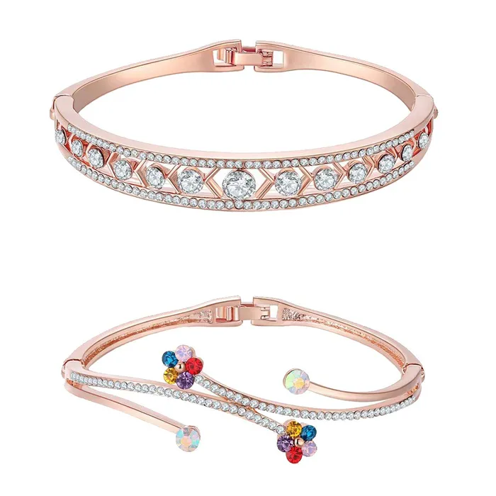 Yellow Chimes Earrings Yellow Chimes Bracelets for Women Combo of 2 Pcs Multicolor Cubic Zircon Cuff Kada Bracelets for Women and Girls Yellow Chimes Earrings Yellow Chimes Bracelets for Women Combo of 2 Pcs Multicolor Cubic Zircon Cuff Kada Bracelets for Women and Girls
