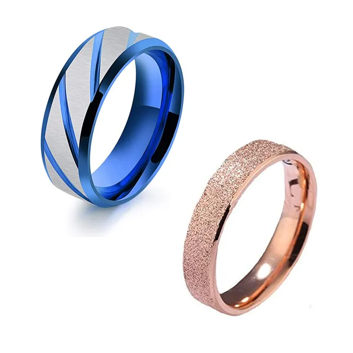 Yellow Chimes Earrings Yellow Chimes Combo of 2 PCs Stainless Steel Dazzling Stardust Rose Gold Blue Ring for Men and Women Yellow Chimes Earrings Yellow Chimes Combo of 2 PCs Stainless Steel Dazzling Stardust Rose Gold Blue Ring for Men and Women