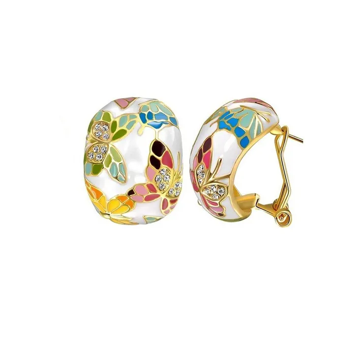 Yellow Chimes Earrings Yellow Chimes Crystals from Swarovski Queen of Versailles Enamel Crystal Earrings for Women and Girls