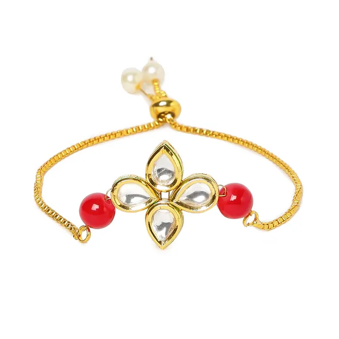 Yellow Chimes Earrings Yellow Chimes Ethnic Floral Design Gold Plated Handmade Kundan Studded Bandhani Work Bracelet for Women Girls Yellow Chimes Earrings Yellow Chimes Ethnic Floral Design Gold Plated Handmade Kundan Studded Bandhani Work Bracelet for Women Girls