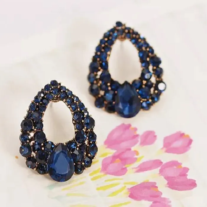 Yellow Chimes Earrings Yellow Chimes Exclusive Collection Waterdrop Crystal Stud Earrings For women and Girls