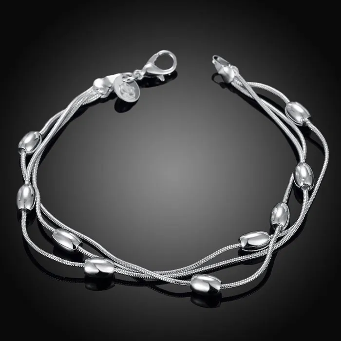 Yellow Chimes Earrings Yellow Chimes Exclusive Magical Love Beads Multi String Silver Plated Charm Bracelet for Women and Girls