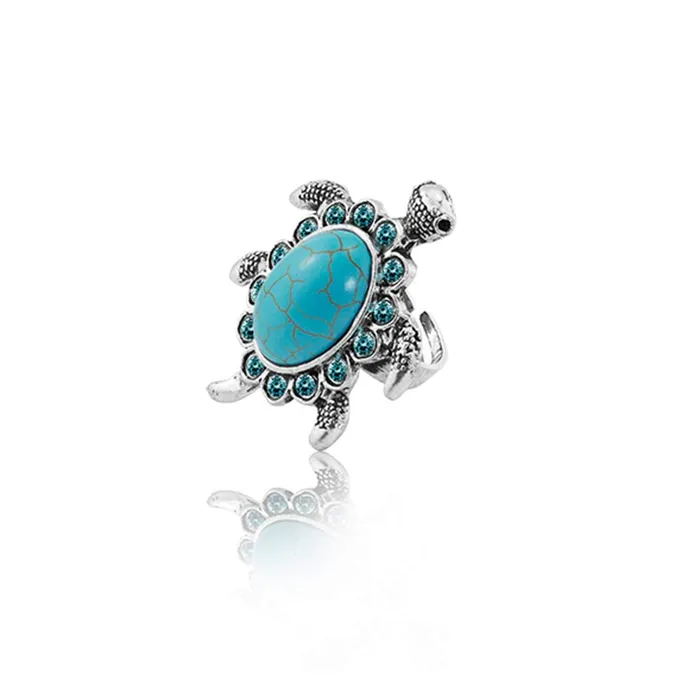 Yellow Chimes Earrings Yellow Chimes Good Luck Tortoise Design Turquoise Rhinestone Big Turtle Silver Plated Adjustable Rings for Women and Girls Yellow Chimes Earrings Yellow Chimes Good Luck Tortoise Design Turquoise Rhinestone Big Turtle Silver Plated Adjustable Rings for Women and Girls