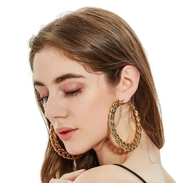 Yellow Chimes Earrings Yellow Chimes Hoop Earrings for Women Combo Of 2 Pairs Fashion Collection Gold Plated Clip On Hoop Earrings for Women and Girls