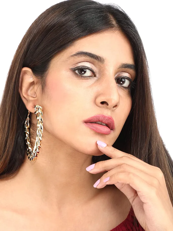 Yellow Chimes Earrings Yellow Chimes Hoop Earrings for Women Combo Of 2 Pairs Fashion Collection Gold Plated Clip On Hoop Earrings for Women and Girls