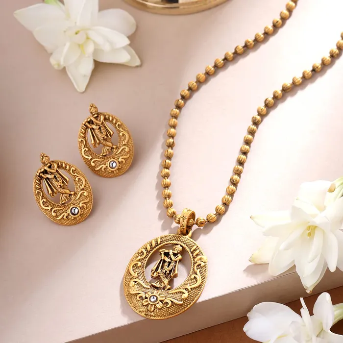 Yellow Chimes Earrings Yellow Chimes Jewellery Set for Women and Girls Beads Necklace Set for Women Gold Plated Charm Drop Beads Beaded Necklace Set Birthday Gift for girls and women Anniversary Gift for Wife