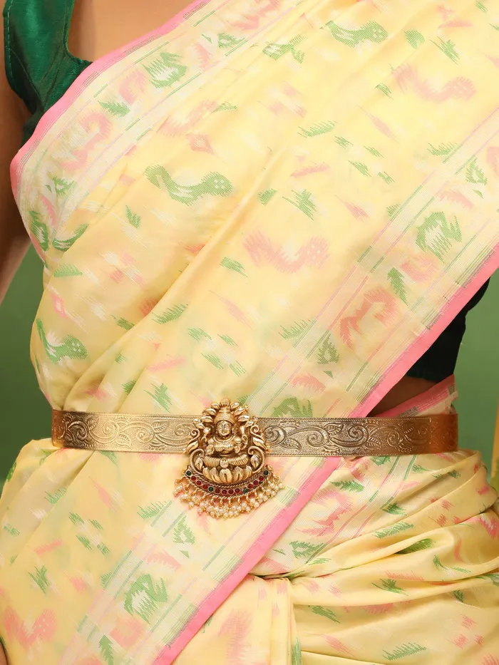 Yellow Chimes Earrings Yellow Chimes Kamarbandh Elegant GoldPlated Waist Chain Adjustable One Size For Saree Ethnic Wear