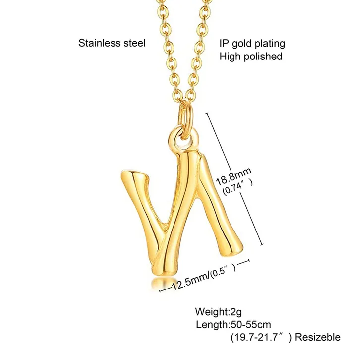 Yellow Chimes Earrings Yellow Chimes Latest Fashion Stainless Steel 18K Gold Plated Initial Pendant with Alphabet N for Women and Girls Medium Model YCFJPDN363INIGL