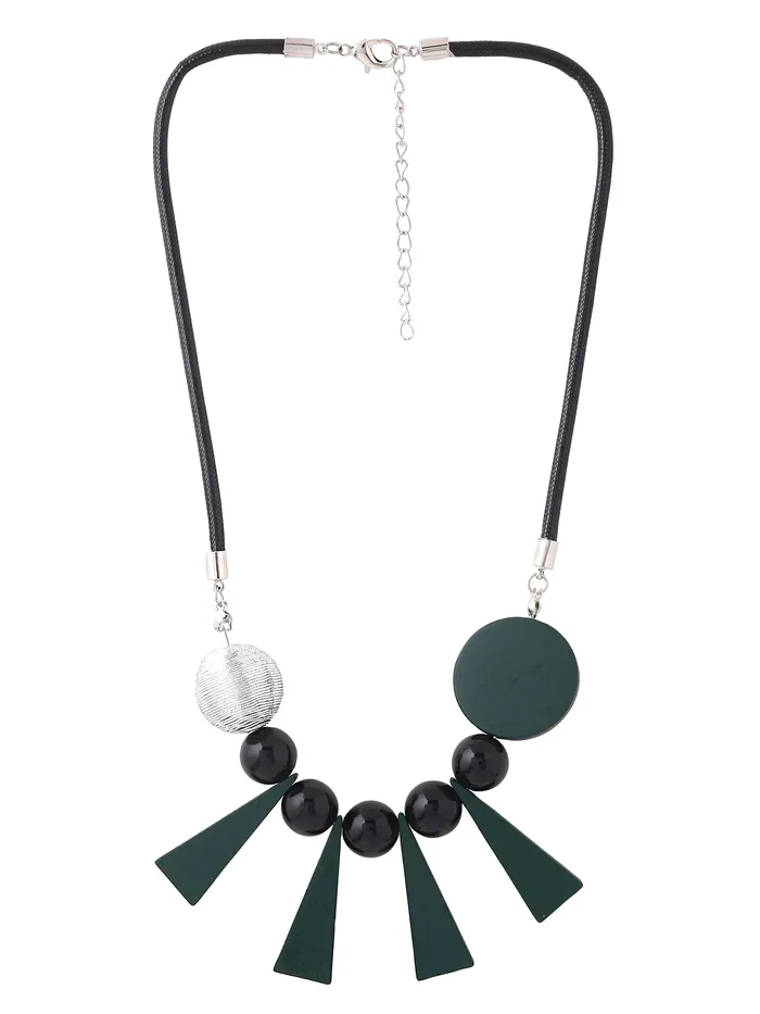 Yellow Chimes Earrings Yellow Chimes Necklace for Women and Girls Fashion Green Choker Necklace for Women Western Geometric Statement Style Choker Necklace Birthday Gift for Girls Women Anniversary Gift for Wife