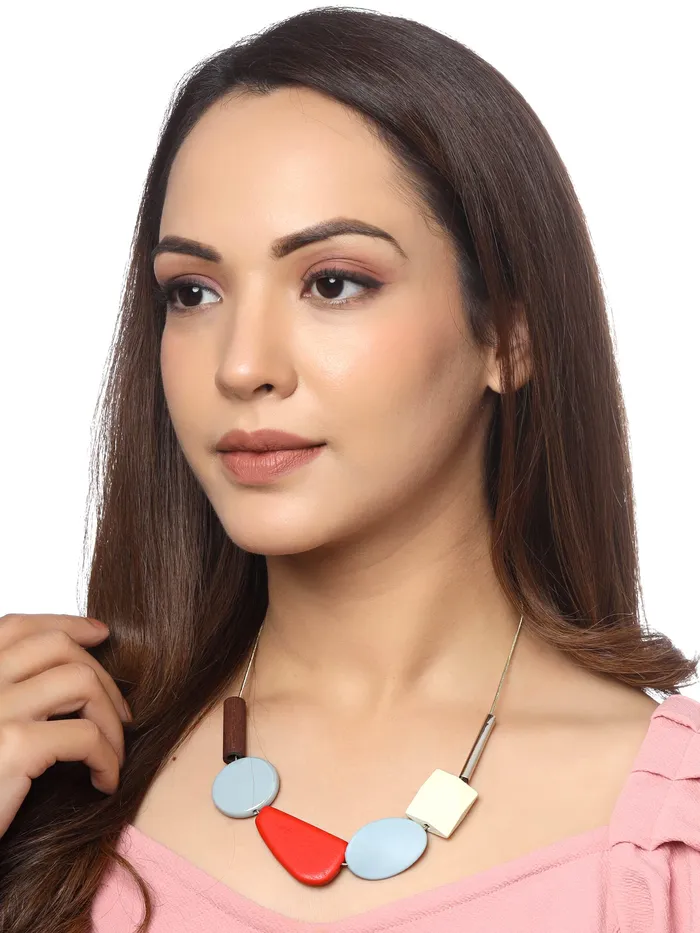 Yellow Chimes Earrings Yellow Chimes Necklace for Women and Girls Multicolor Necklace for Women Western Geometric Statement Style Choker Necklace Birthday Gift for Girls Women Anniversary Gift for Wife