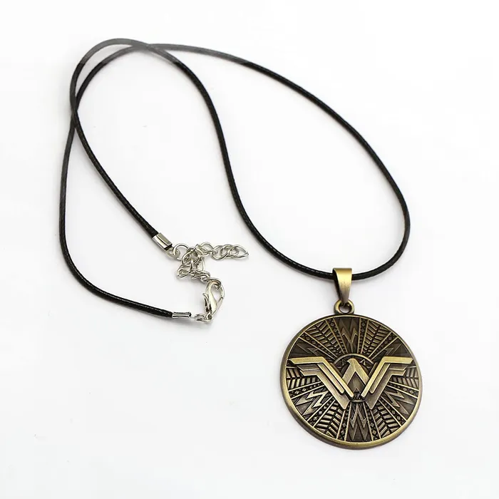 Yellow Chimes Earrings Yellow Chimes Pendant for Girls Wonder Woman Symbol Locket Rope Pendant Necklace for Women and Girls