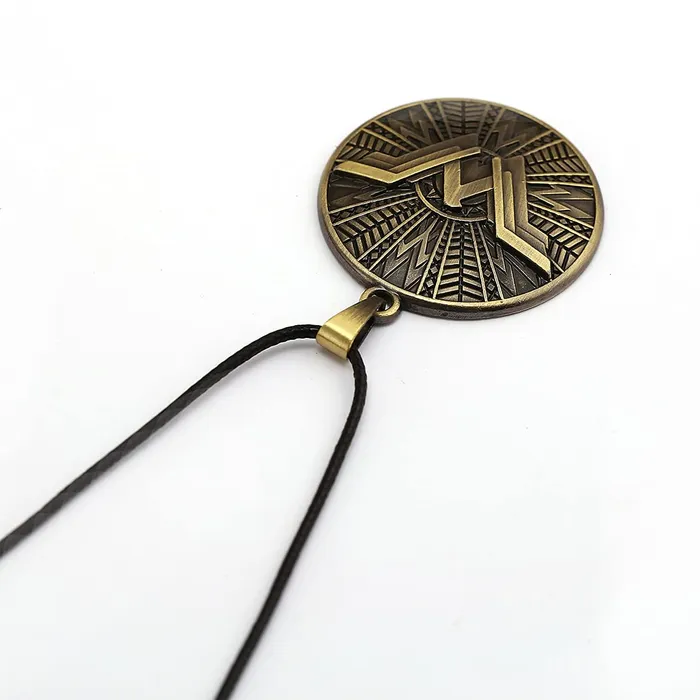 Yellow Chimes Earrings Yellow Chimes Pendant for Girls Wonder Woman Symbol Locket Rope Pendant Necklace for Women and Girls