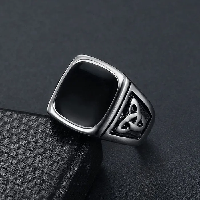 Yellow Chimes Earrings Yellow Chimes Rings for Men and Boys Silver Ring for Men Square Shaped Mens Ring Stainless Steel Rings for Men Accessories Jewellery for Men Birthday and Anniversary GiftSize US 10