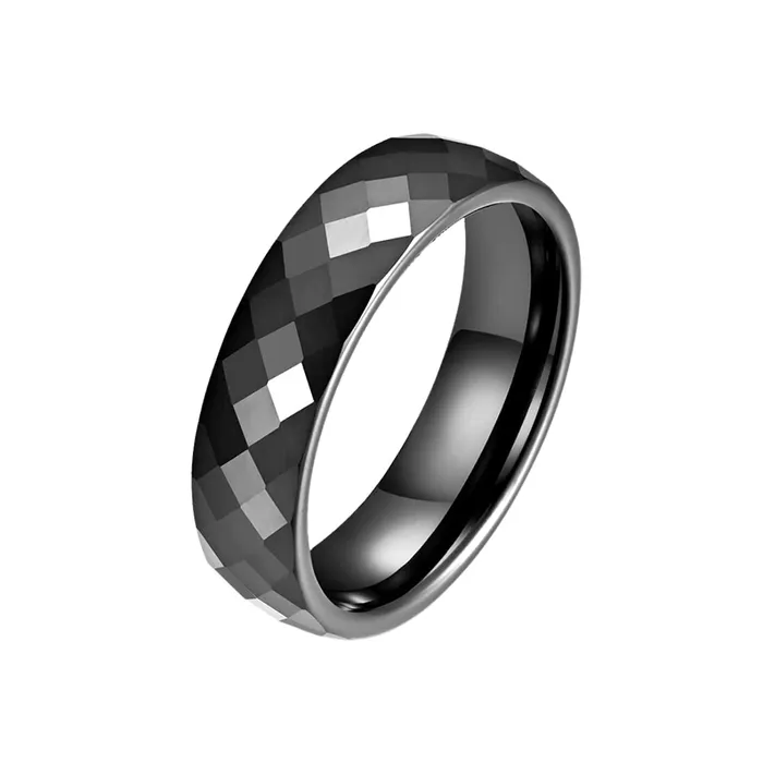 Yellow Chimes Earrings Yellow Chimes Rings for Men Black Band Ring Stainless Steel Ceramic Top Design Band Ring for Men and Boys 8