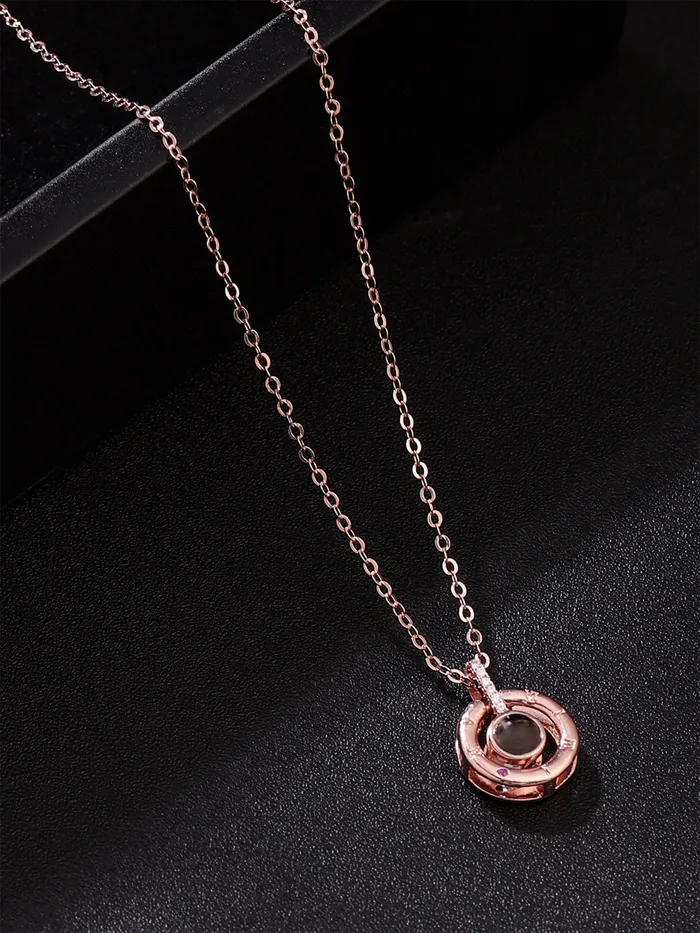 Yellow Chimes Earrings Yellow Chimes Rose Gold Pendant for Women I Love You in 100 Different Languages Chain Pendant Necklace for Women and GirlsUnique Gift Valentine Gift for Girls