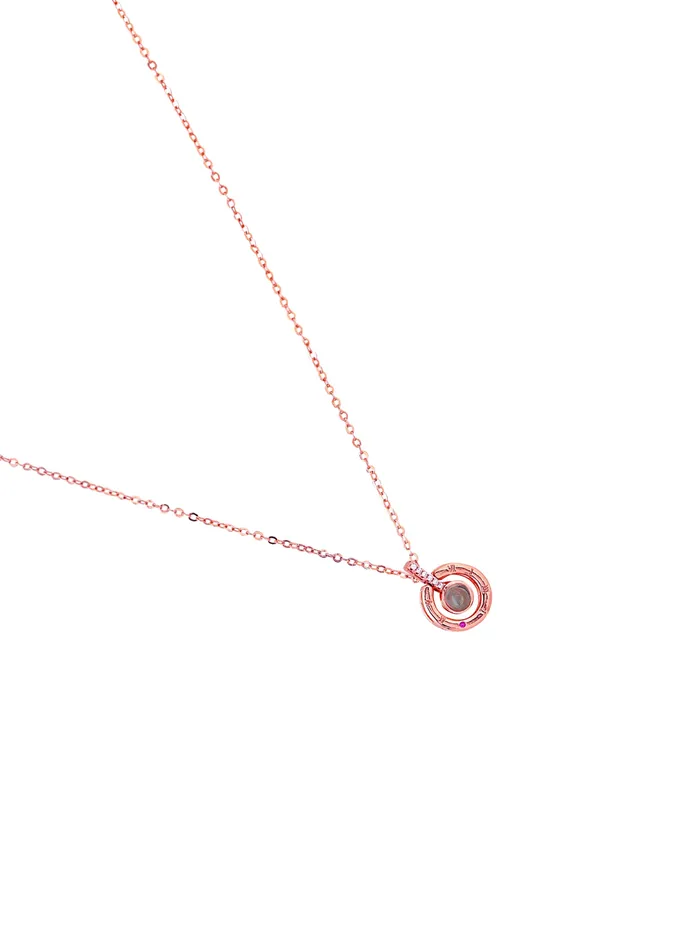 Yellow Chimes Earrings Yellow Chimes Rose Gold Pendant for Women I Love You in 100 Different Languages Chain Pendant Necklace for Women and GirlsUnique Gift Valentine Gift for Girls